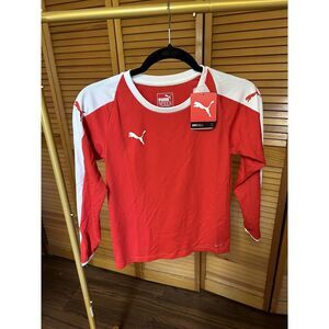 Puma Boys Drycell Athletic Top Size Medium Red White Stripe NWT‎